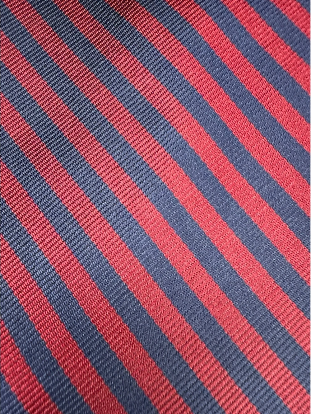 Vintage Brooks Brothers Makers All Silk Tie USA Navy Burgundy Stripe 3.5”